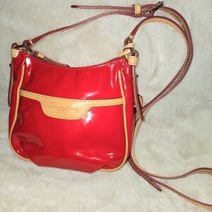 Dooney & Bourke Red and Tan Crossbody Bag